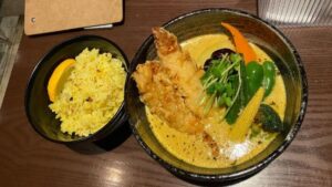 スープカレーイエローで実際に食べたものです。