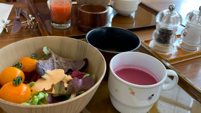 神戸シェラトンの朝食の野菜です。