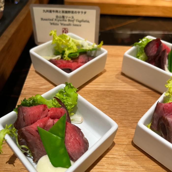 リッツカールトン福岡｜ディナー前のオードブルとカクテルドリンク