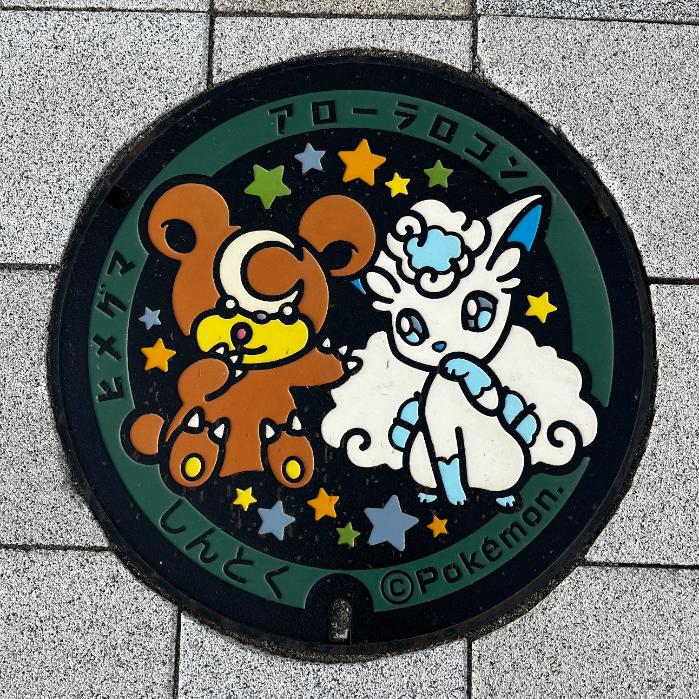 北海道新得町のポケふた｜アローラロコン・ヒメグマ